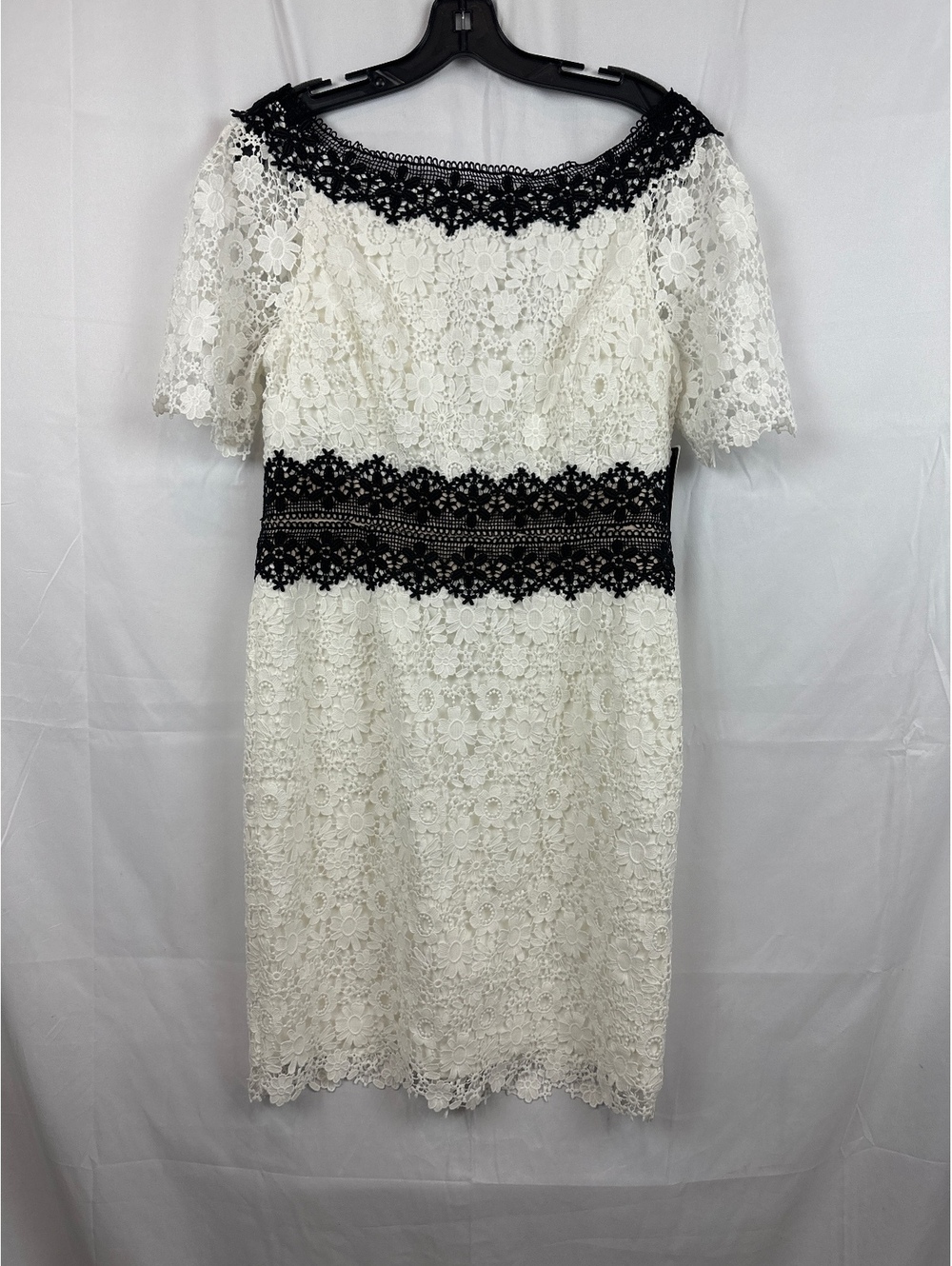 Shani White and Black Lace Dress Size 10 NWT